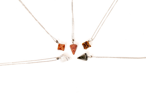 AragoniteNatural Aura Quartz , Quartz,Orange Calcite  Crystal  Pendant