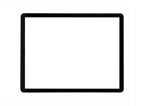 Empty small frame on white transparent background