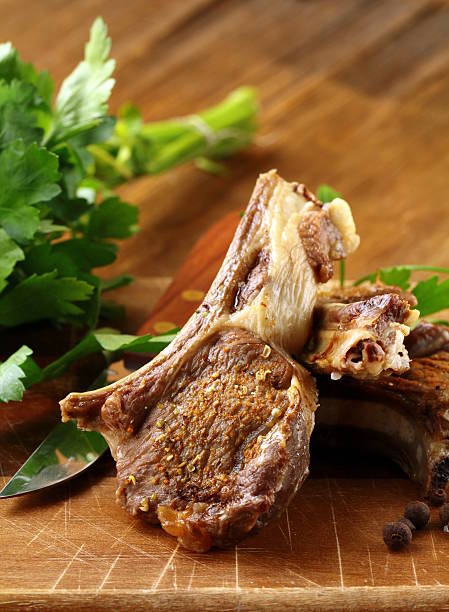 istock Prepared Lamb meat on wooden board 177807418