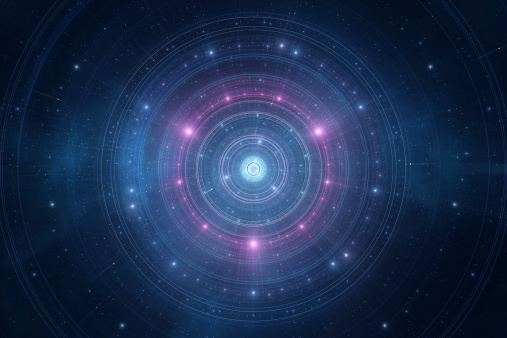 Abstract astrología tiempo en el espacio profundo de rueda photo