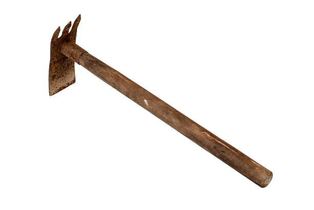 Ancient Hoe, Isolated Ancient Hoe, Isolated garden hoe photos stock pictures, royalty-free photos & images