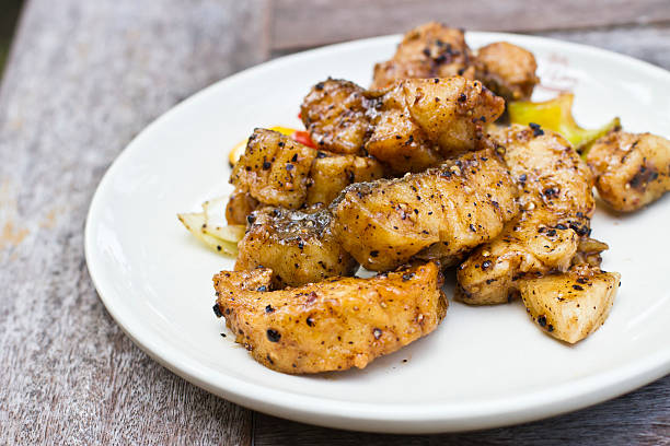 istock Stir fried fish in black pepper sauce 177807863