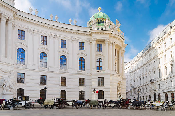 Neue Burg of the Hofburg, the former principal imperial palace of the Habsburg dynasty rulers and today serves as the official residence and workplace of the President of Austria.