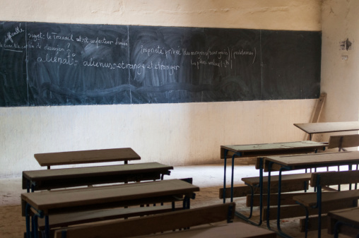 Empty Classroom in African School in Mali