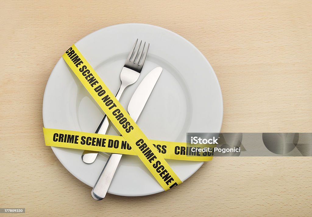 Pericoloso cibo - Foto stock royalty-free di Scena del crimine