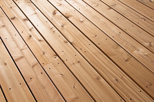 New Cedar Wood Deck Planks