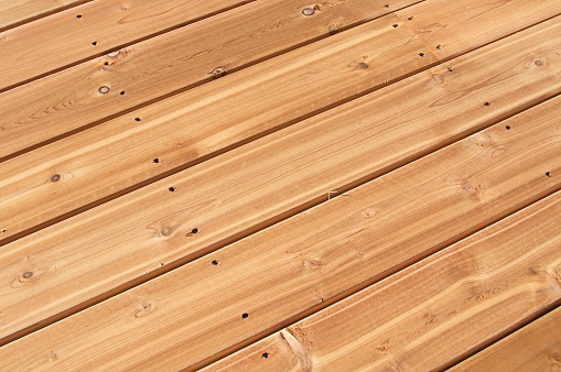 New Cedar Wood Deck Planks