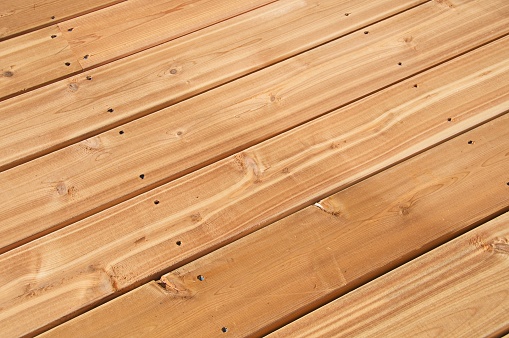 New Cedar Wood Deck Planks