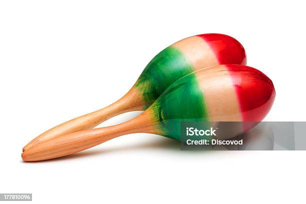 A Closeup Of Red And Green Painted Maracas From Mexico Stock Photo - Download Image Now