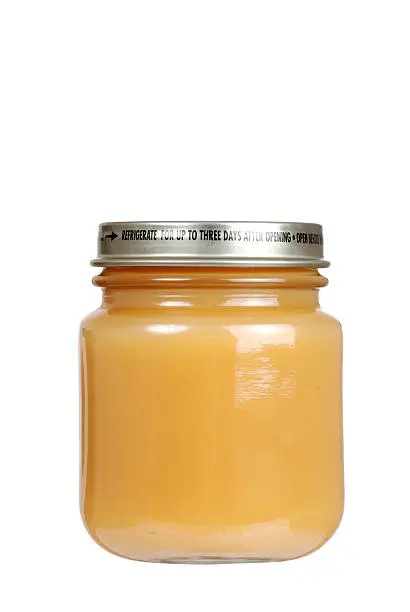 isolated Jar of baby apple sauce
