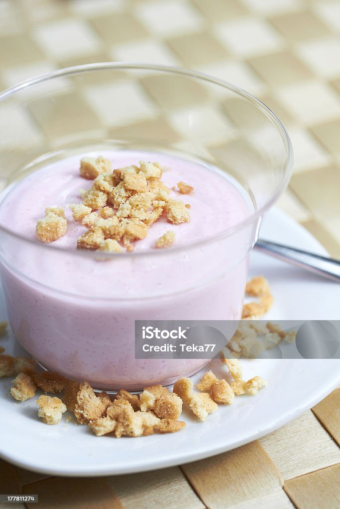 berry crumble cream dessert Bread Stock Photo