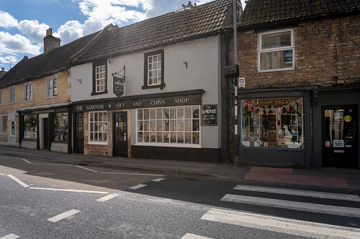 Shoips in the town centre, Melksham, Wiltshire, UK