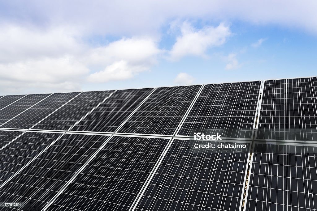 Solarkollektoren - Lizenzfrei Blau Stock-Foto