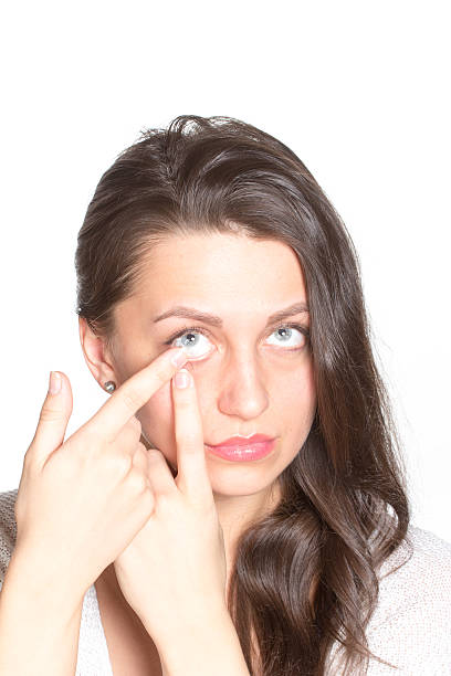 istock Young woman with contact lenses 177812941