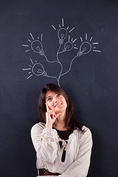 istock Woman with lots of creativity 177812956