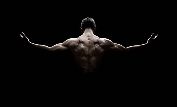 parfait pour le corps - flexing muscles photos et images de collection