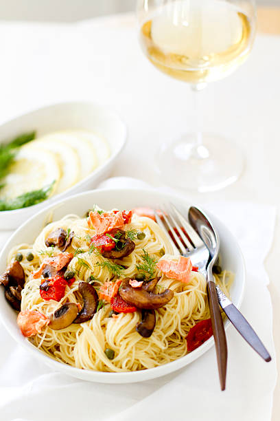 istock Capellini Pasta with Salmon and Vegetables 177813074