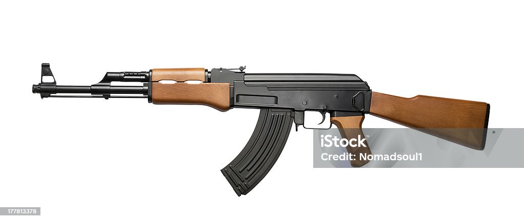 Assault rifle AK-47 Russian assault rifle AK-47 isolated on white AK-47 Stock Photo