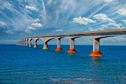 Confederation Bridge Between Price Edward Island and Nova Scotia, Canada