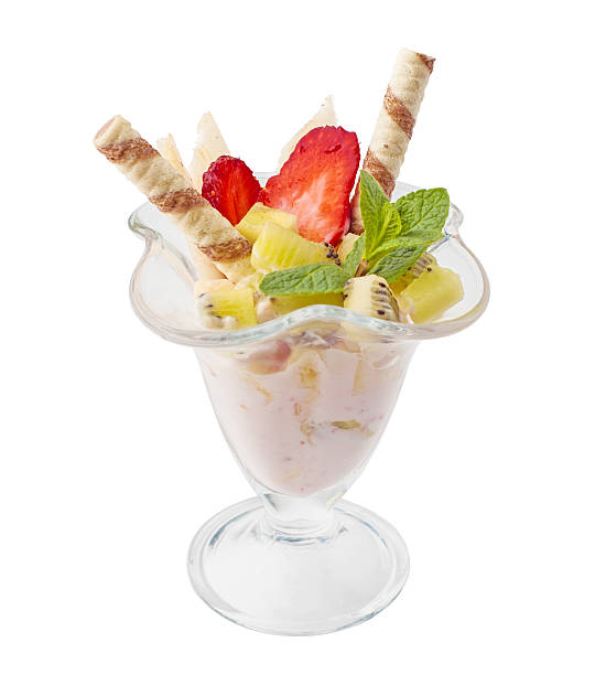 istock Ice cream coctail with fruits 177814811