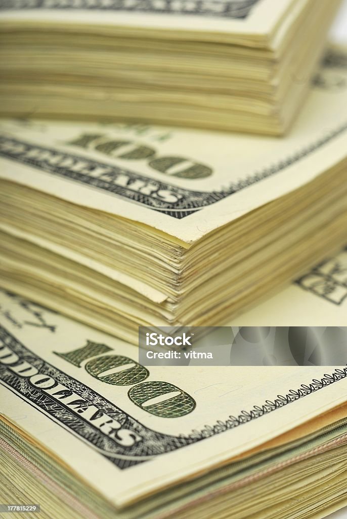 Fundo de dinheiro de banco Nota de Dólar - Foto de stock de Amontoamento royalty-free