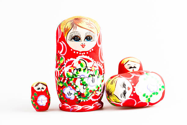 babushka - russian nesting doll skill doll russia fotografías e imágenes de stock