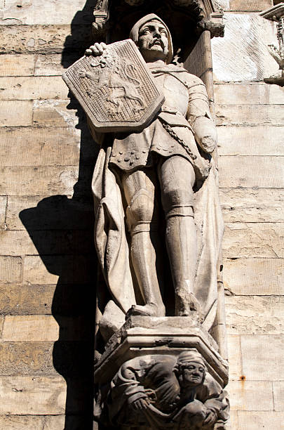 istock Sculpture on Brussels City Hall in Grand Place 177816517