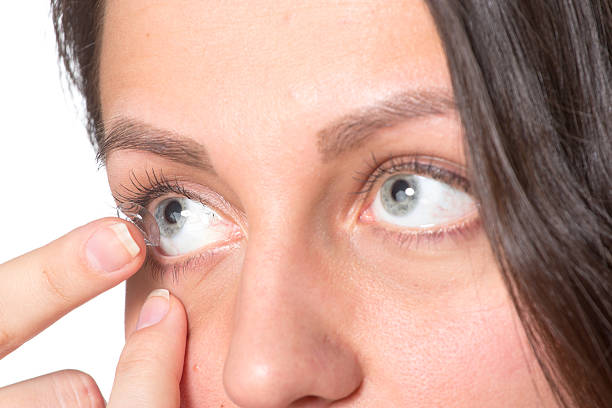 istock Young woman with contact lenses 177816670