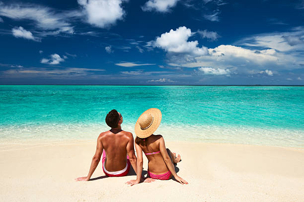 istock Couple on a beach at Maldives 177816703