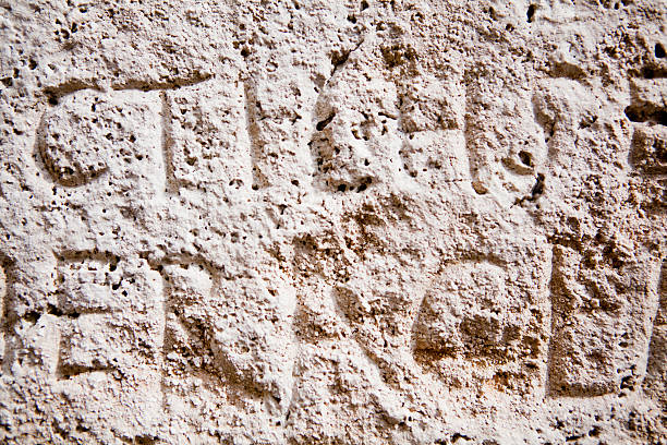 istock Writing on roman tombs 177816837