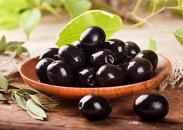 Black olives stock photo