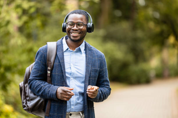 istock Cheerful man listening to music and going to work. 1778172716