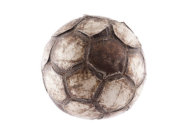istock Old soccer ball with clipping path 177817584