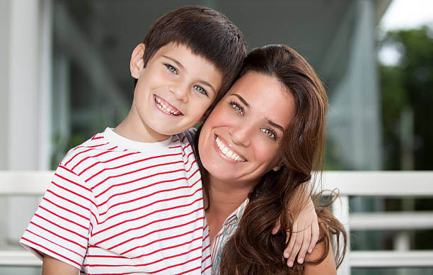 istock Mother and son smirking 177818237