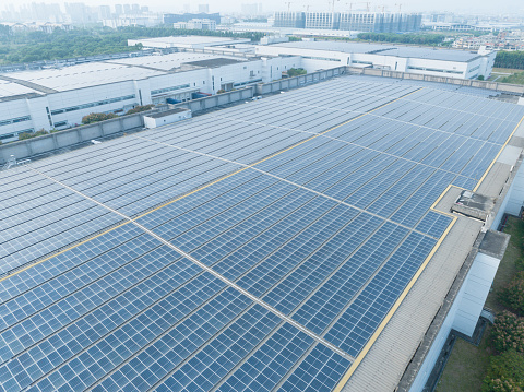 Factory solar power roof