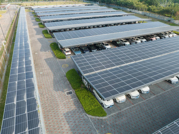 istock Parking lot solar awning 1778186685