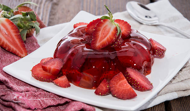 istock Portion of Strawberry Jello 177819365