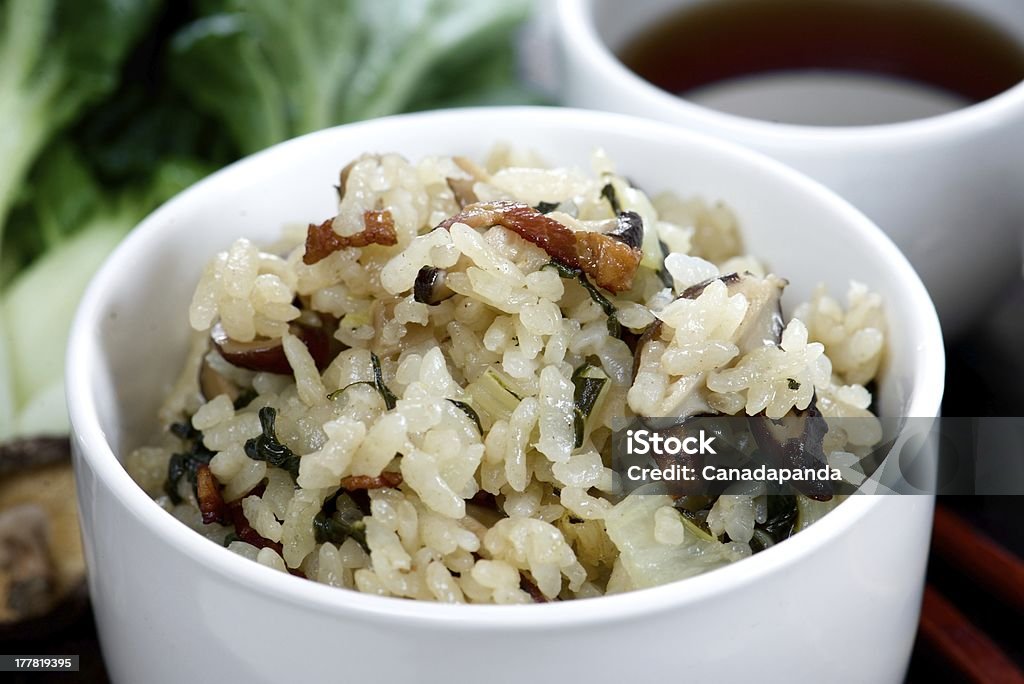 Shanghai Bok Choy rice Closeup of delicious Shanghai Bok Choy rice Bok Choy Stock Photo