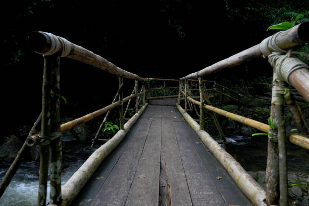istock Bridge wooden at water fall place. 1778198714
