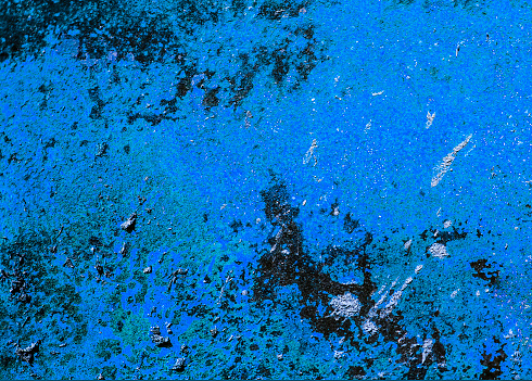 background textured metal with oxide in blue color of metal with abrasion with abrasion and traces