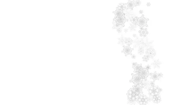 Vector illustration of Christmas and New Year snowflakes