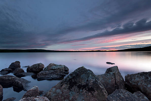istock Calm lake, rocks in the foreground 177820399