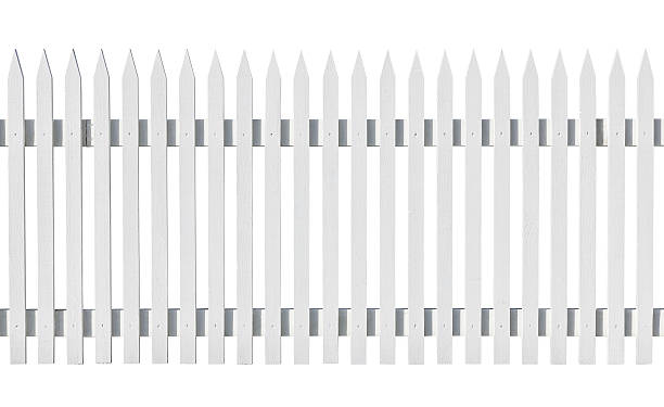 istock White picked fence isolated 177820891