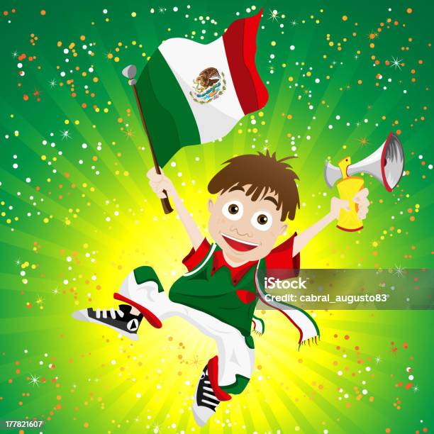 Vetores de Menino Fã De Futebol Do México e mais imagens de Acenar - Acenar, América Latina, Aspiração