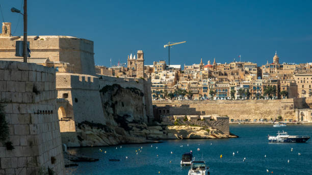 istock Waterfront and fortifications of Valletta, as seen from Birgu (Malta) 1778217532