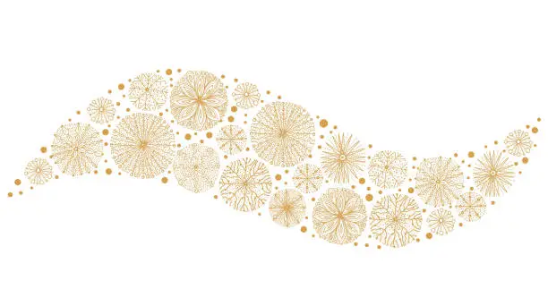 Vector illustration of Snowflakes border.