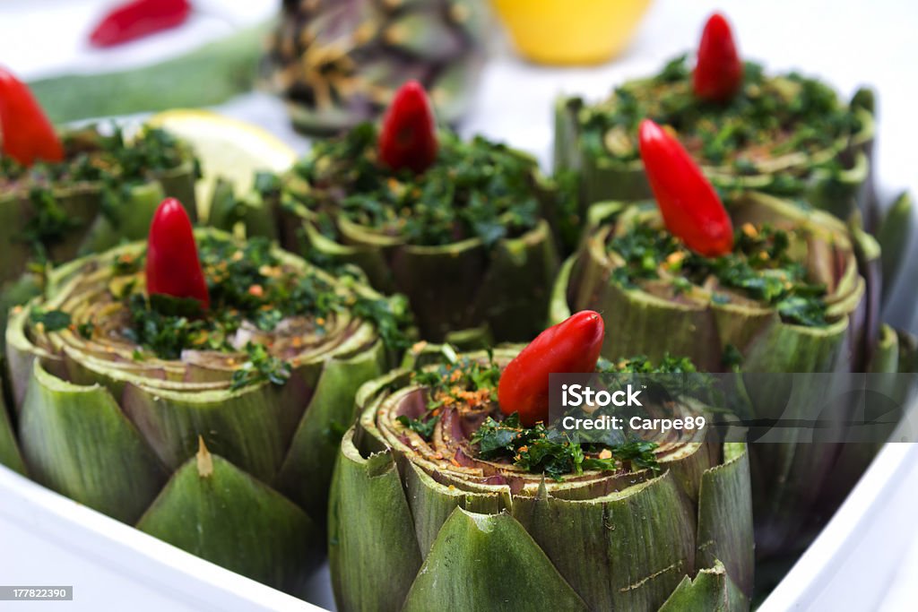 Ripieno carciofi - Foto stock royalty-free di Alimentazione non salutare