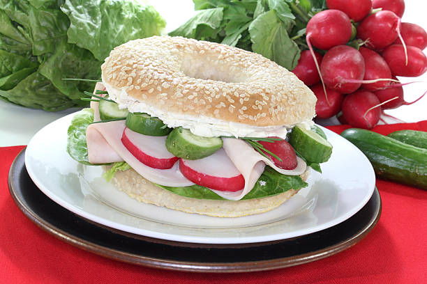 istock Bagel with turkey breast 177822393