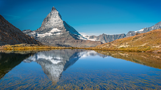 Matterhorn reflected in Lake Riffel