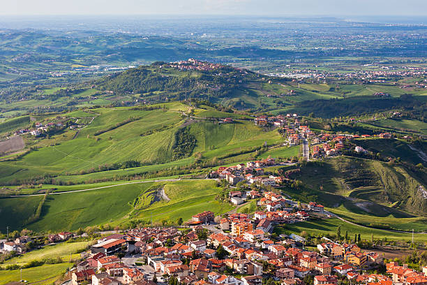 istock Modern San Marino Suburban districts view from above 177823157